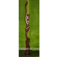 Balinese Statue, Hand Carved From Sono Wood 