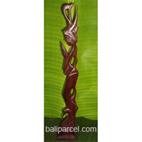 Balinese Statue, Hand Carved From Sono Wood 
