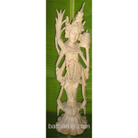 Balinese Statue, Hand Carved From Crocodile Wood