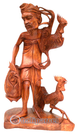 Grand Father Statue, Handcarved From Suar Wood
