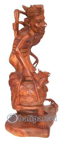 Grand Father Statue, Handcarved From Suar Wood