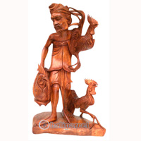 Grand Father Statue, Handcarved From Suar Wood