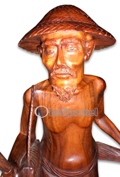 Grand Father Statue, Handcarved From Suar Wood
