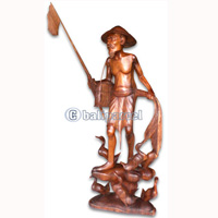 Grand Father Statue, Handcarved From Suar Wood