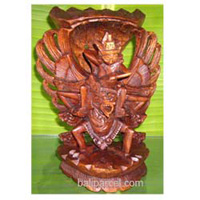 Eagle With Wisnu Hand Carved From Suar Wood