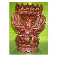 Balinese Eagle Hand Carved From Suar Wood 