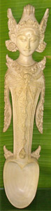 Balinese Spoon Hand Carved From Crocodile Wood