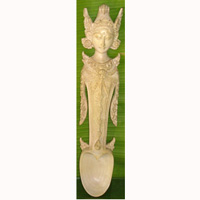 Balinese Spoon Hand Carved From Crocodile Wood