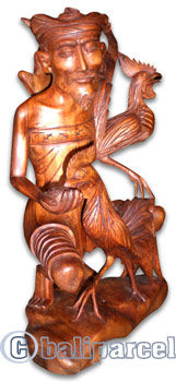 Grand Father Statue, Handcarved From Suar Wood