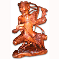 Grand Father Statue, Handcarved From Suar Wood