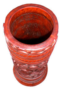 Container, Stick And Umbrela Holder, This Box Hand Carved From Mahogany Wood, With Dragon And Bali Flower Carving.