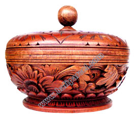 Wooden Box , This Box Hand Carved From Mahogany Wood