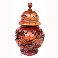 Wooden Box , This Box Hand Carved From Mahogany Wood