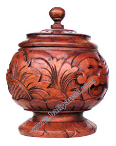 Wooden Box , This Box Hand Carved From Mahogany Wood