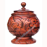 Wooden Box , This Box Hand Carved From Mahogany Wood