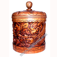 Wooden Box , This Box Hand Carved From Mahogany Wood