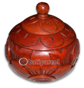 Wooden Box , This Box Hand Carved From Mahogany Wood