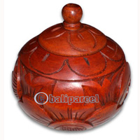 Wooden Box , This Box Hand Carved From Mahogany Wood