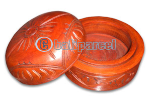 Wooden Box , This Box Hand Carved From Mahogany Wood