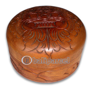 Wooden Box , This Box Hand Carved From Mahogany Wood