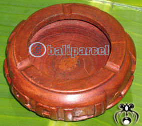 Wooden Ashtray, Hand Carved From Mahogany Wood