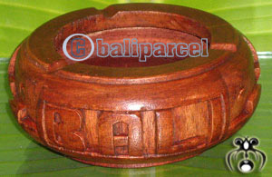 Wooden Ashtray, Hand Carved From Mahogany Wood