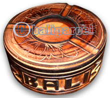 Burned Wood Ashtray, Hand Carved From Mahogany Wood