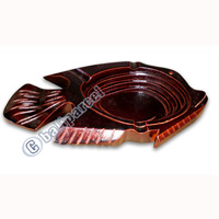 Wooden Ashtray, Hand Carved From Teak Wood ( The Best Wood )