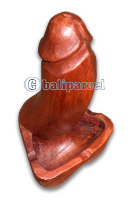 Wooden Ashtray, Hand Carved From Suar Wood