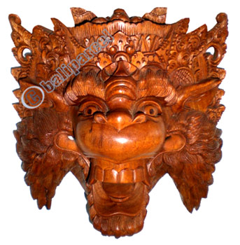 Wooden Hanoman Mask Carving, Hand Carved From Suar Wood