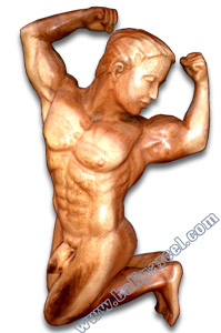 Take A Look At This Beautiful Body Guard Statue, Hand Carved From Suar Wood