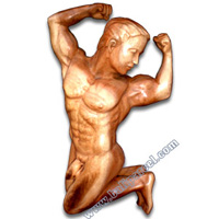 Take A Look At This Beautiful Body Guard Statue, Hand Carved From Suar Wood