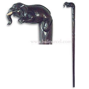 Elephant Walking Stick, Hand Carved From Sono Wood