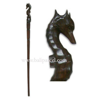 Sea Horse Walking Stick, Hand Carved From Sono Wood