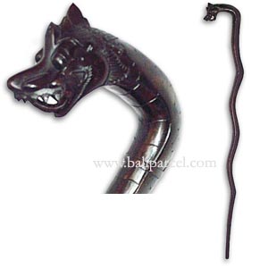 Dragon Walking Stick, Hand Carved From Sono Wood