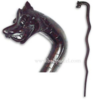 Dragon Walking Stick, Hand Carved From Sono Wood