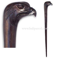 Eagle Head Walking Stick, Hand Carved From Sono Wood