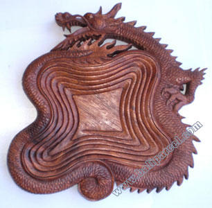 Fruit Stand Drogon , Hand Carved From Suar Wood.