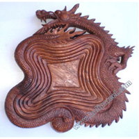 Fruit Stand Drogon , Hand Carved From Suar Wood.