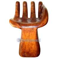 Chair , Hand Carved From Suar Wood
