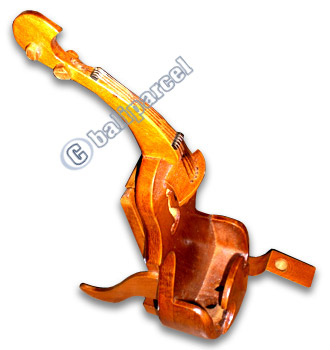 Miniatur Guitar , Hand Carved From Teak Wood ( The Best Wood )