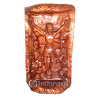 Jesus Statue , Hand Carved From Suar Wood.