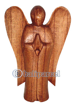 Angel Statue , Hand Carved From Hibiscus Wood 