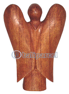 Angel Statue , Hand Carved From Hibiscus Wood 