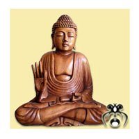 Buddha Meditating Statue, Hand Carved From Suar Wood