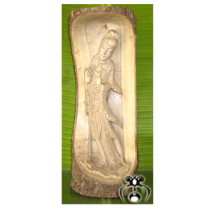 Dewi Kuanin, Hand Carved From Waru Wood