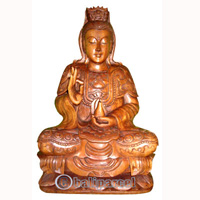 Dewi Kuanin, Hand Carved From Suar Wood