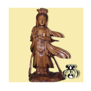 Dewi Kuanin, Hand Carved From Suar Wood