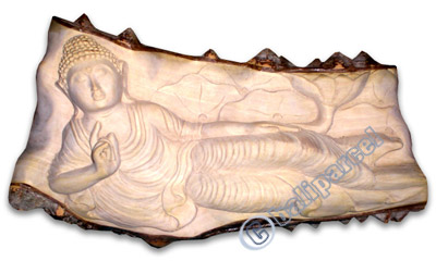 Buddha, Hand Carved From Crocodile Wood