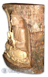 Buddha, Hand Carved From Waru Wood
